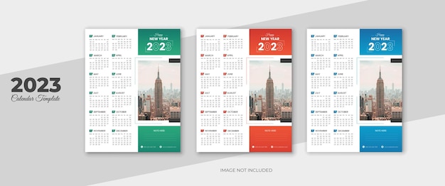 2023 neue jahr moderne kalender-design-vorlage