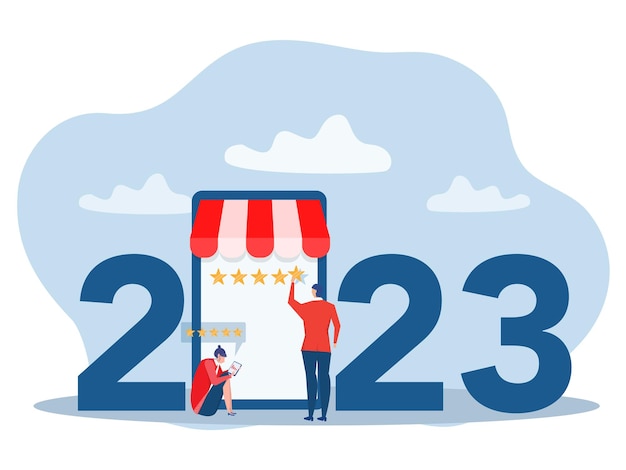 2023 online-shopping mit 5 bewertungen und fünf-sterne-feedback