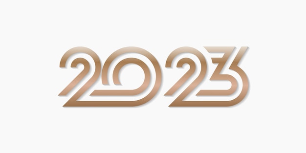 2023 zahlen 3d-logo-design, logo-design des neuen jahres