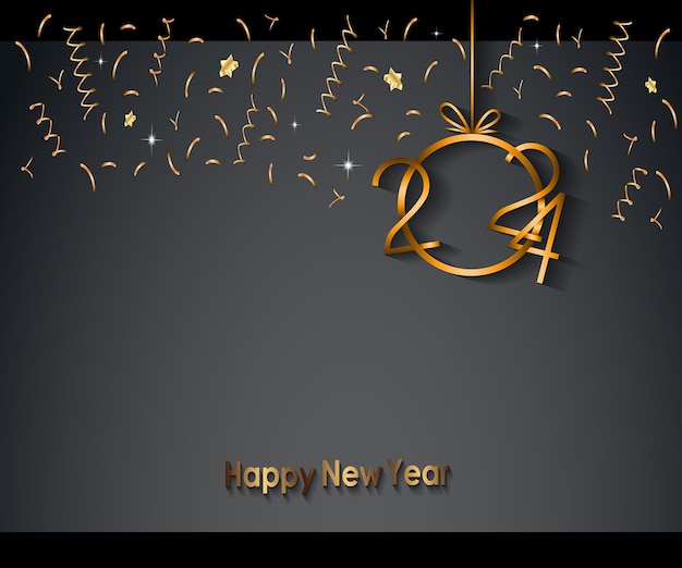Vektor 2024 happy new year background banner for your seasonal invitations festive posters