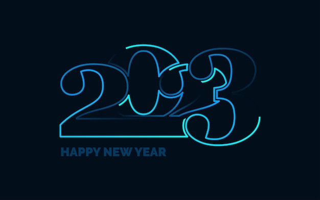 2066 design frohes neues jahr 2023 logodesign für broschürendesign kartenbanner weihnachtsdekor 2023 vektorillustration