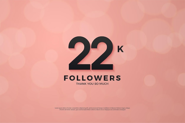 22.000 follower mit schwarzen zahlen auf pink