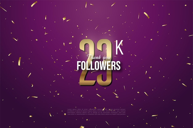 23.000 follower mit goldenen zahlen