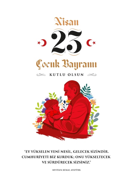 Vektor 23. april, nationale souveränität und kinder, 23. nisan ulusal egemenlik ve cocuk bayrami kutlu olsun.