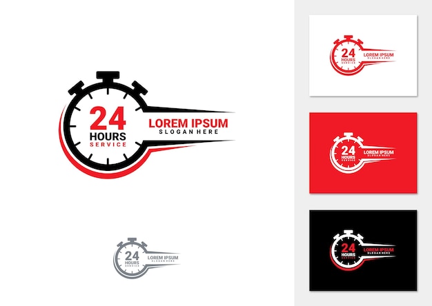 24-stunden-service-logo-icon-vektor