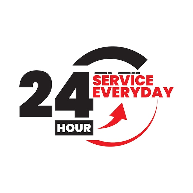 Vektor 24-stunden-service täglich banner-tool eps-vektor
