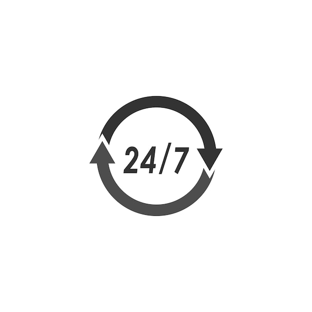 Vektor 24-stunden-symbol-logo-vektor-illustration-design
