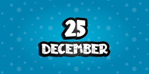 Vektor 25. dezember abstraktes bannerdesign