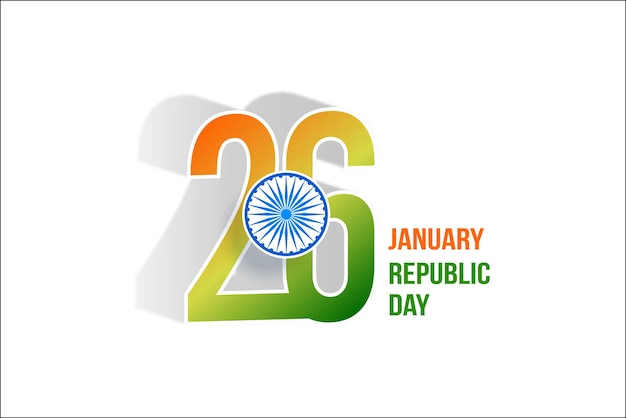 26. Januar ist der indische Nationaltag. Glücklicher Republiktag.