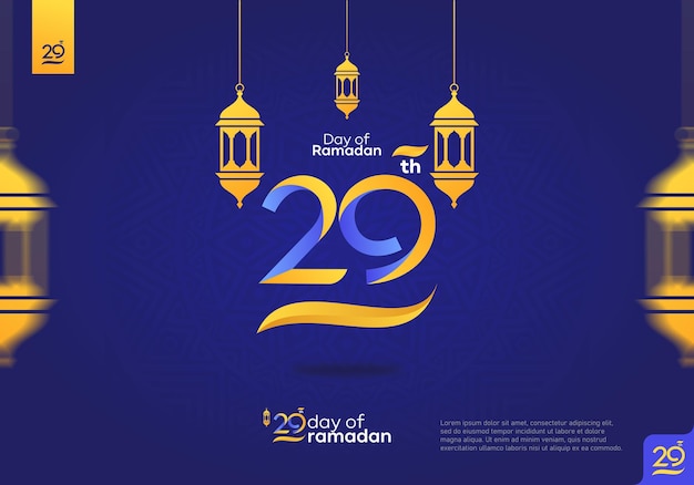 Vektor 29. tag des ramadan-logo-symbols