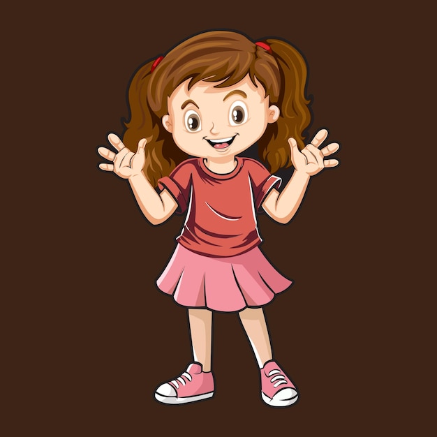 2d süßes Zeichentrickfigur-Design