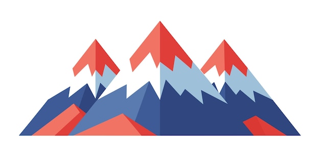 2d-vektorillustration von bergen