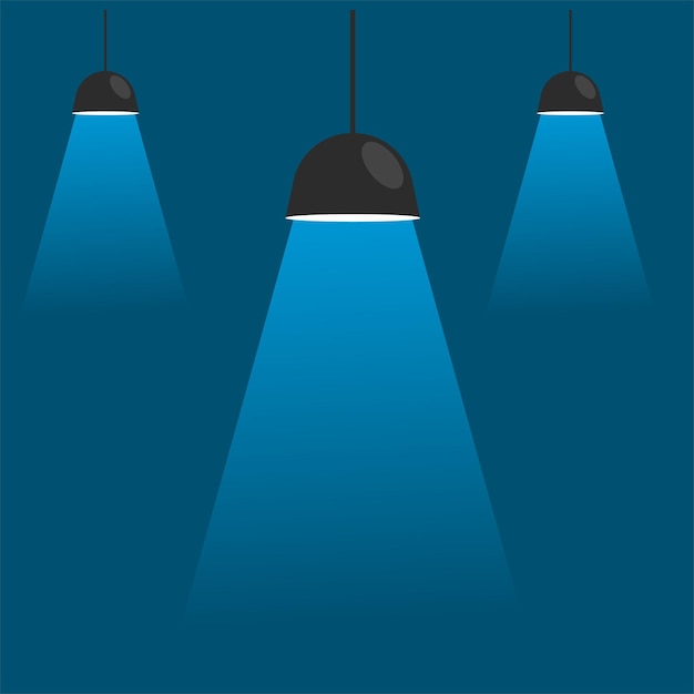 3 Realistisches Lampen-Design im digitalen Kunststil Lichtlampe-Vektor