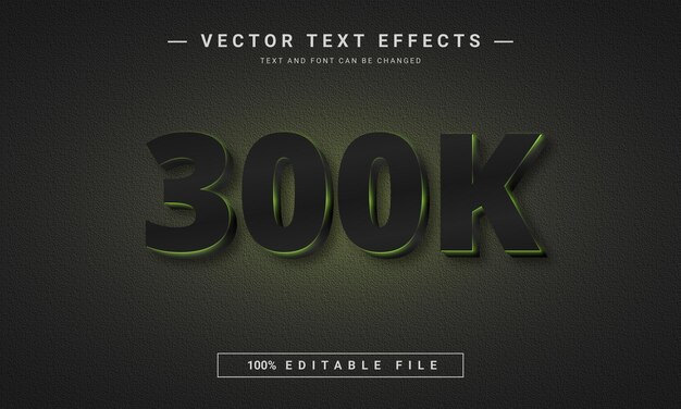 300k bearbeitbares texteffektdesign