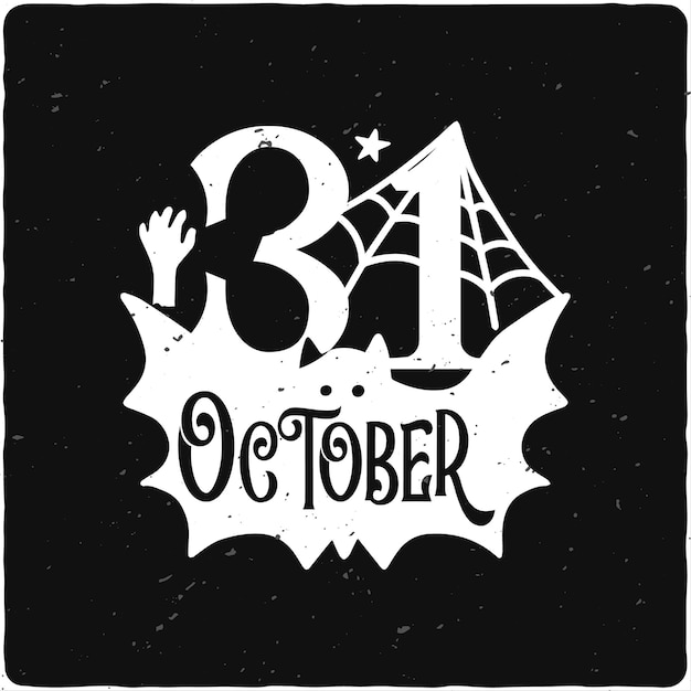 Vektor 31. oktober halloween-zeichendesign