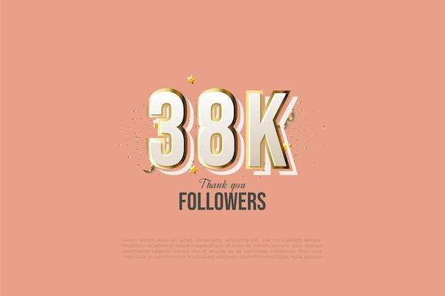 38.000 Follower mit sauberem Hintergrund.