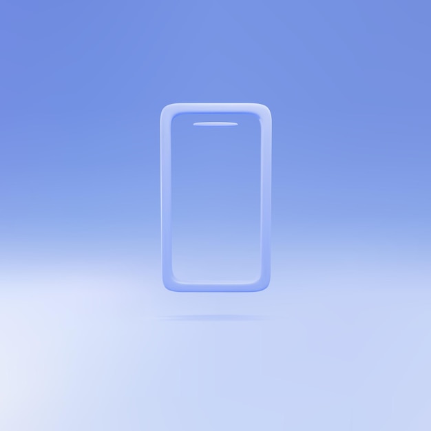 3D abstrakt Handy mit blauem Hintergrund
