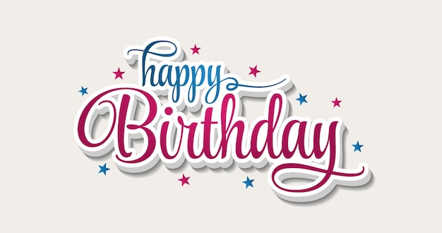 3d alles Gute zum Geburtstag Schriftzug Text Aufkleber Hintergrund