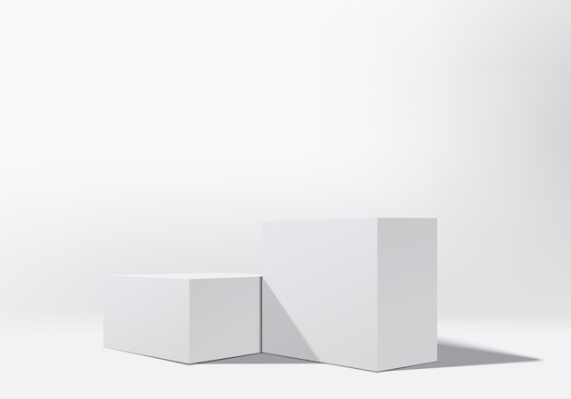 3D-Anzeige Podiumszene mit geometrischer Plattform.