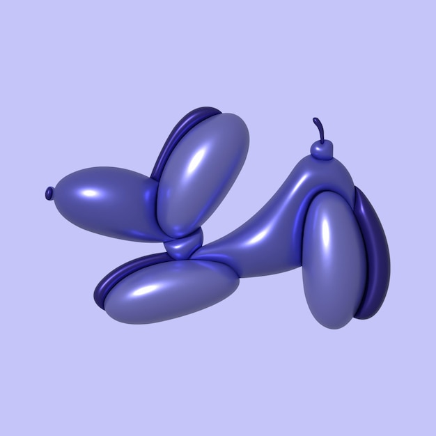 Vektor 3d-ballon-hund-vektor-bild 2