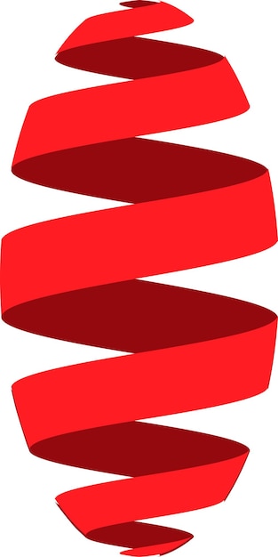 Vektor 3d-bandstreifen, zentrierte geometrische formen, oval