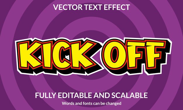 Vektor 3d-bearbeitbare text-effekt-typografie-vektorvorlage starten