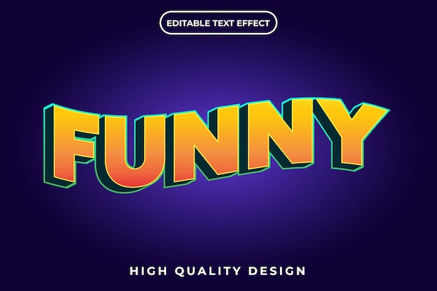 3D-bearbeitbarer Texteffekt Lustig