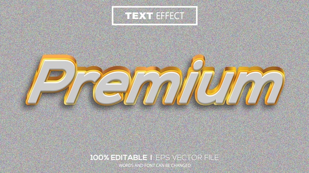 3d bearbeitbarer texteffekt premium-design premium-vektor