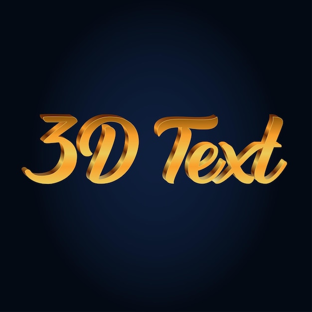 Vektor 3d bearbeitbarer texteffekt