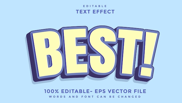 3d Bester bearbeitbarer Texteffekt-Designvorlageneffekt im Grafikstil gespeichert
