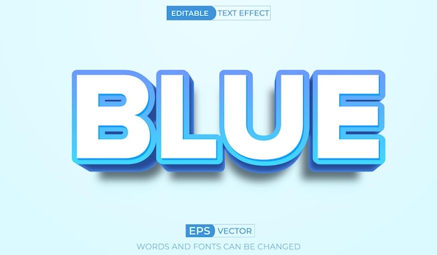 3D-Blau-Text-Effekt