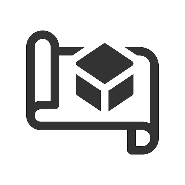 3D-Blaupausdruck-Symbol