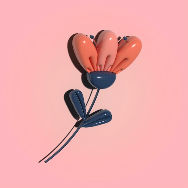 3D-Blüten blühende Blütenblätter komplizierte Details realistische Texturen
