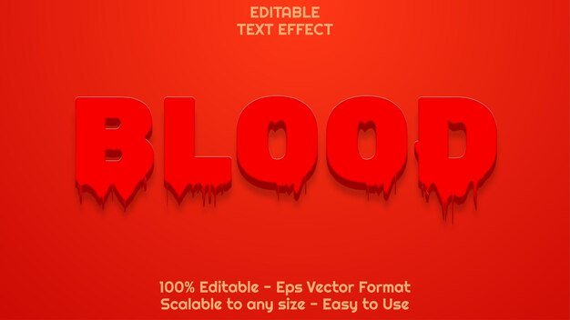3D-Blut-Texteffekt-Stil, realistischer Texteffekt