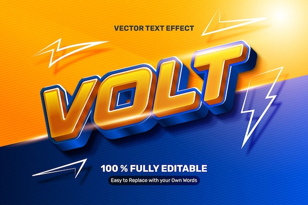 3D-Bold-Volt-Licht-Text-Effekt