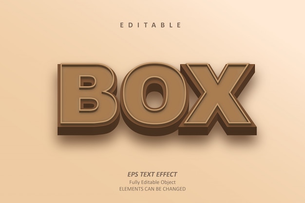 3d box brown texteffekt bearbeitbar