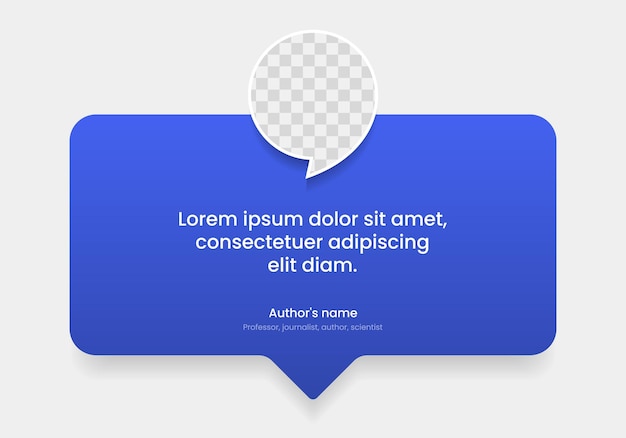 3D-Bubble-Testimonial-Banner-Zitat Infografik Social-Media-Post-Vorlage-Designs für Zitate