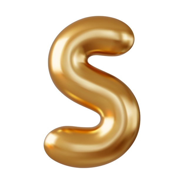 3D-Buchstabe S in Großbuchstaben