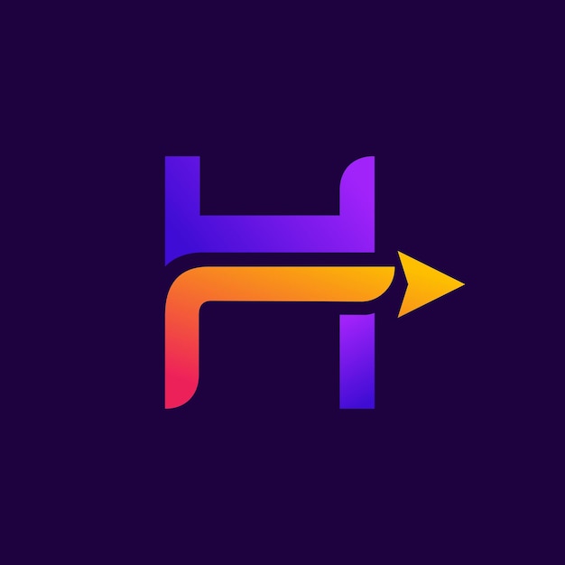 3d buchstaben h logo