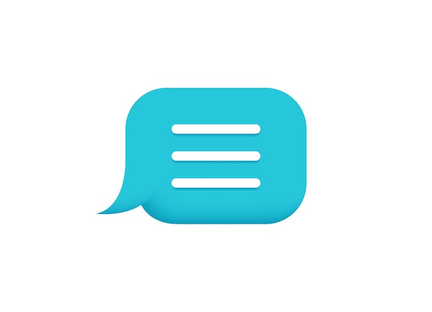 3D bunte Sprechblase Message Box Chat und Message Box Social Media Dialog und Chat-Konzept Vektor-Illustration