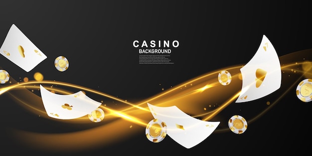 Vektor 3d-casino-karten-design-hintergrund luxus-hintergrund-vektor-illustration