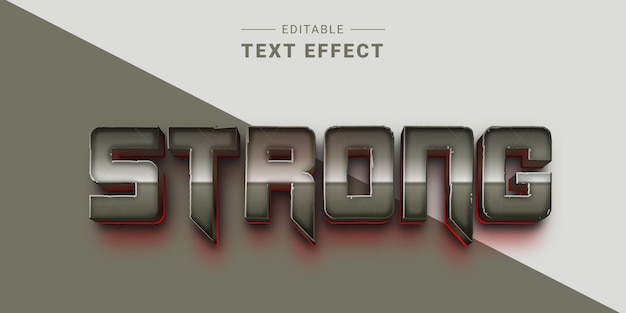 3D-Chrom-Metallic-Texteffekt