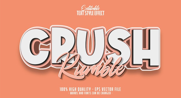 3d crush rumble bearbeitbare texteffektvorlage