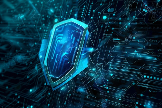 3D-Cyber-Spionage-Technologie Hologramm virtuelles Auge der Internet-Kontrolle Überwachung und Illustrationstechnologie