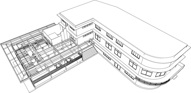 3d-darstellung des bauvorhabens