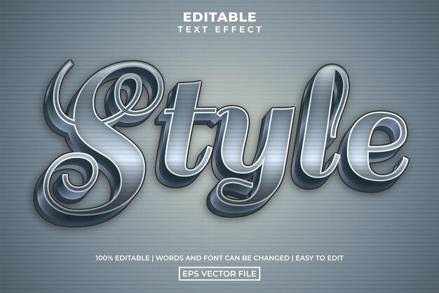 3D-Dekoration-Stil bearbeitbare Text-Effekt-Vorlage Retro-Vintage-Text-Stil