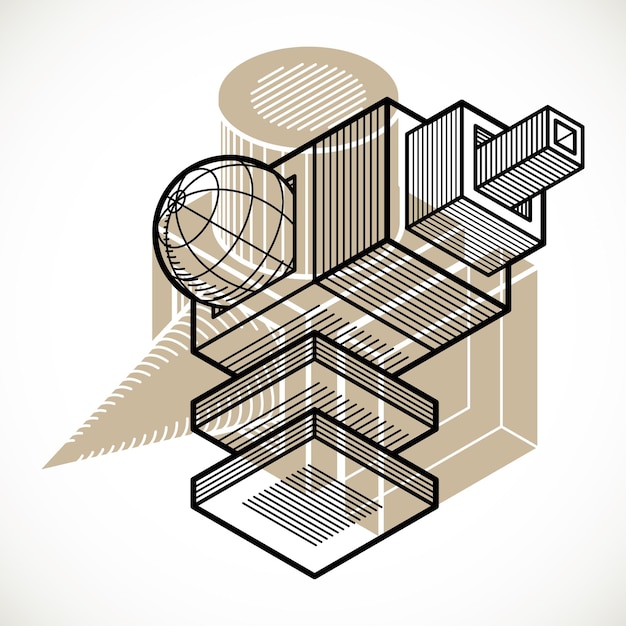 Vektor 3d-design, abstrakte vektordimensionale würfelform.