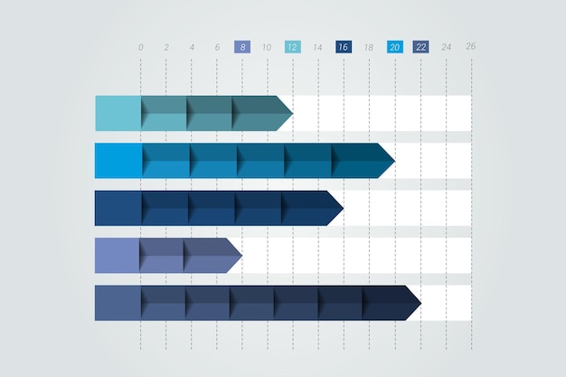 3D-Diagramm Einfach farblich bearbeitbare Infografik-Elemente