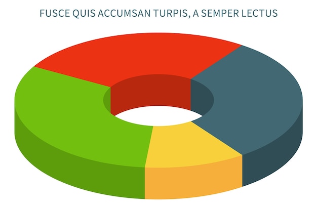 3d-donut-diagramm infografik-element farbstatistikdiagramm