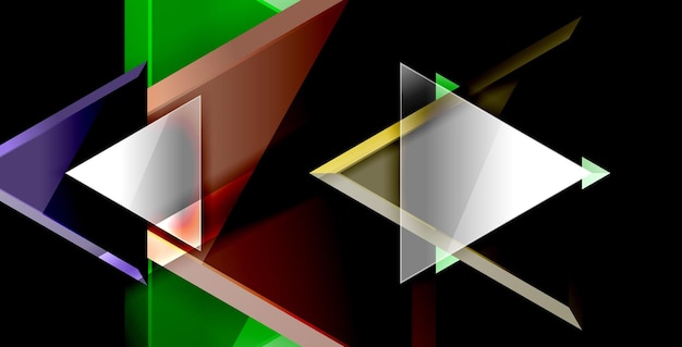 3D-dreieckiger Vektor minimal abstraktes Hintergrunddesign abstraktes Poster geometrisches Design